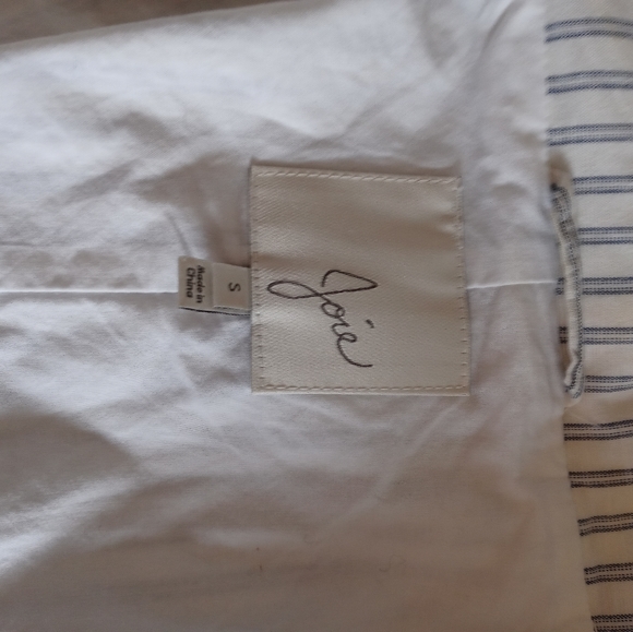 Joie Cristi White and Blue Stripe Utility Jacket - Picture 14 of 16